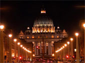 Churches and Basilicas in Rome: St.Peter by night