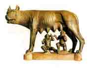 History of Rome: The wolf while fed Romolus and Remus
