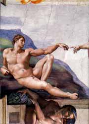 Itineraries in Rome: A detail of the enormous Sixtine Chapelle