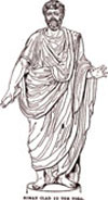 The Romans and the Roma Empire: A roman citizen with a typical dress