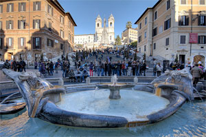 Fountains of Rome: Barcaccia fountain